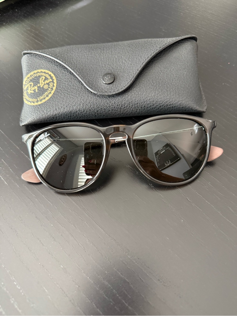Ray-Ban Erika Tortoise Colored Sunglasses with Case
